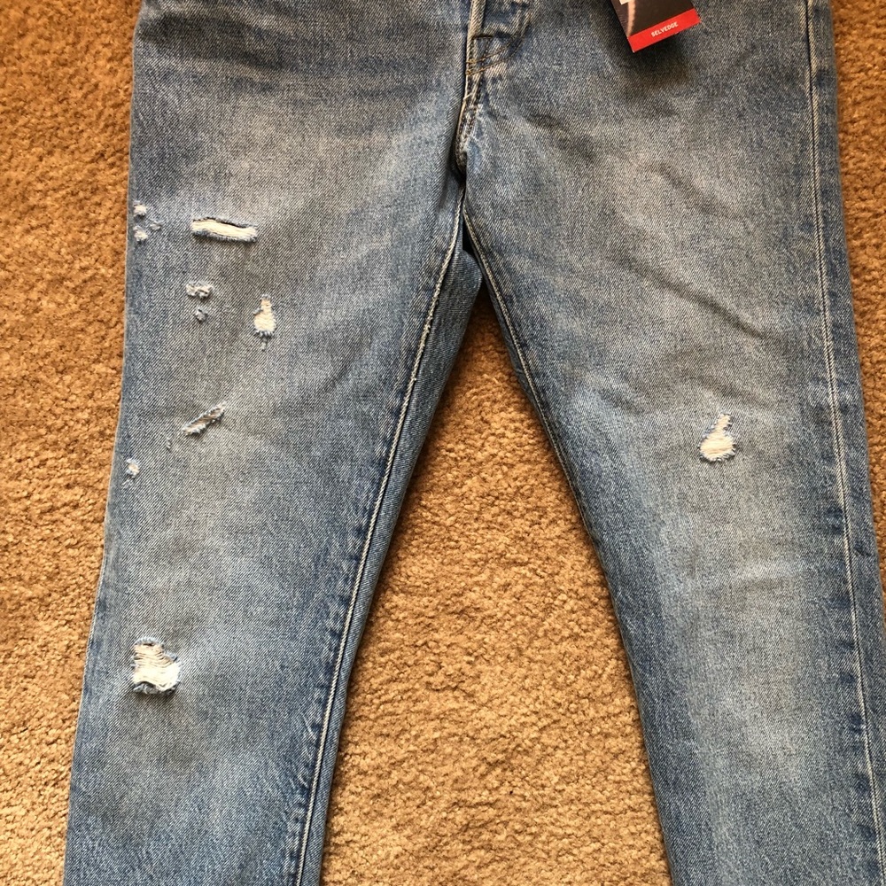 New [Levi’s] 501 High waist selvedge skinny jeans - Picture 4 of 8